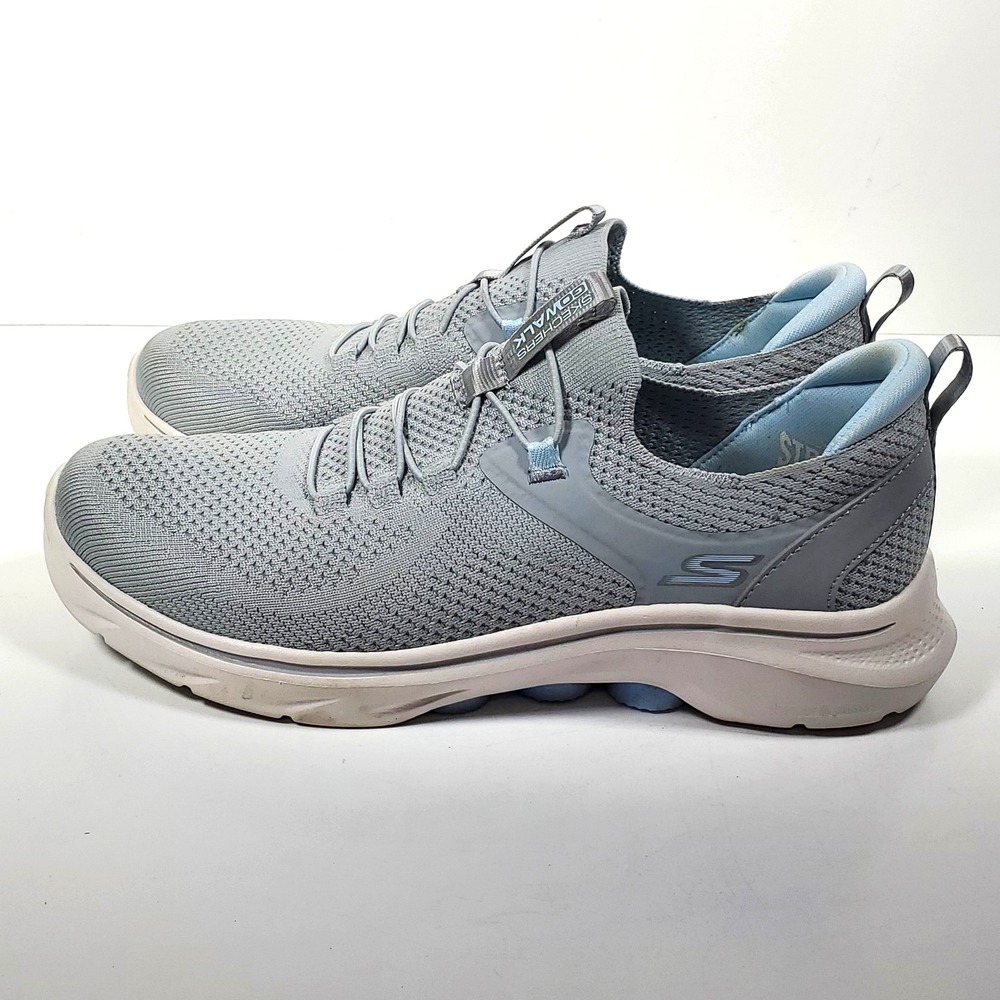 Skechers Go Walk Shoes Women's Size 8 Gray Slip On -PREOWNED - Picture 2 of 15